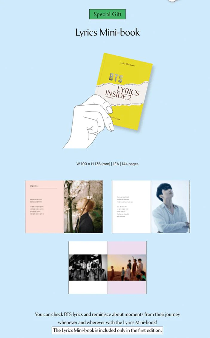 BTS - LYRICS INSIDE 2 (Global Edition) - Image 3